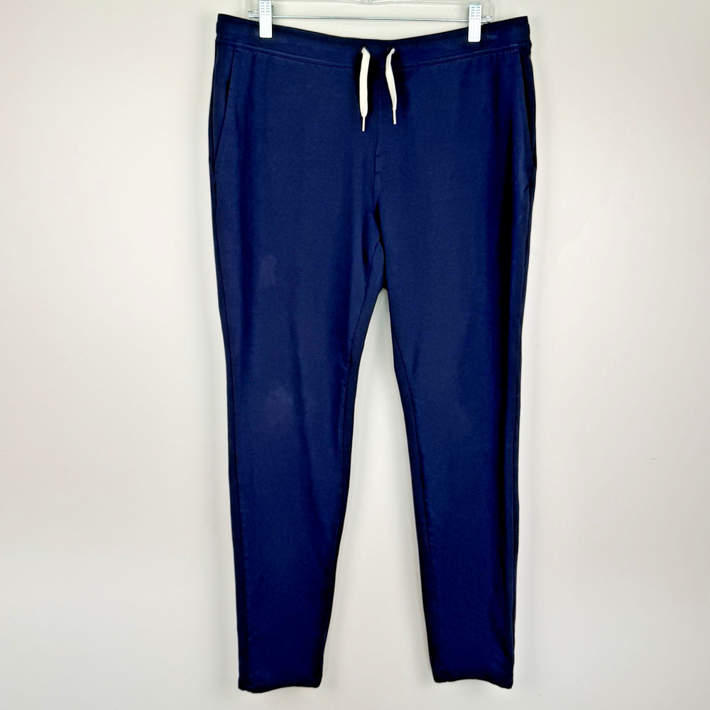 Travis Mathew Stretch Chino Pants Men's Large Navy Comfort Travel Athleisure